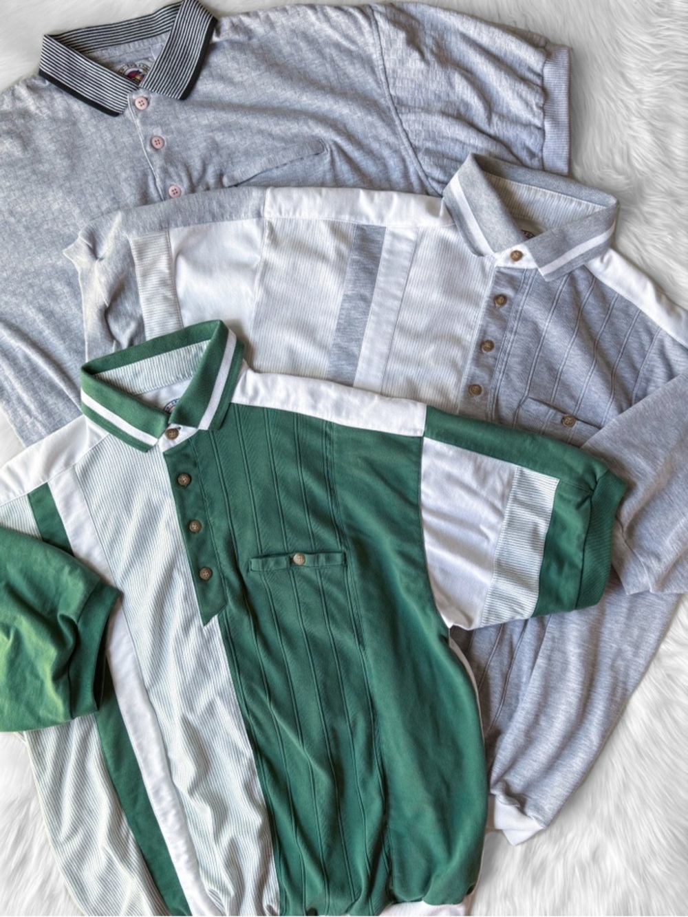 Vintage LD Sport International Polo Shirt Men XL Colorblock Banded Hem 90s Lot